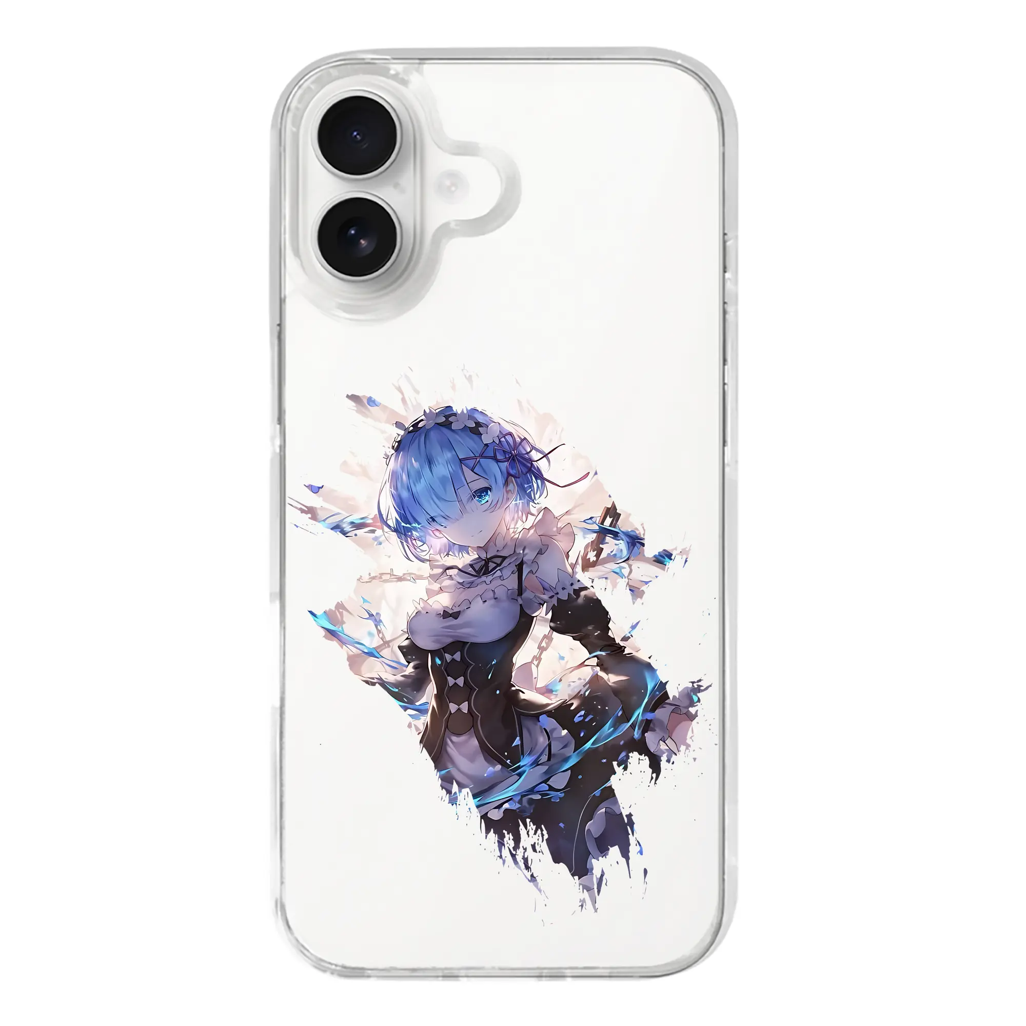 リゼロ グッズ レム - iPhone 17シリーズ 透明スマホケース – 薄型・耐衝撃・精密フィット保護カバー